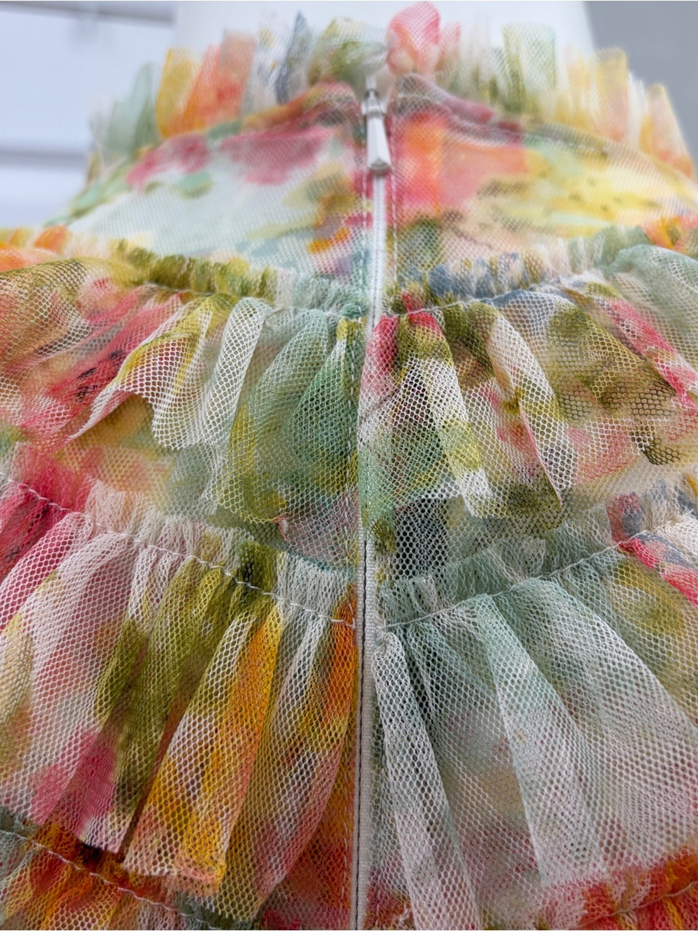 Needle & Thread Pastel Floral Tiered Ruffle Maxi Dress - Size 14 - Picture 9 of 13